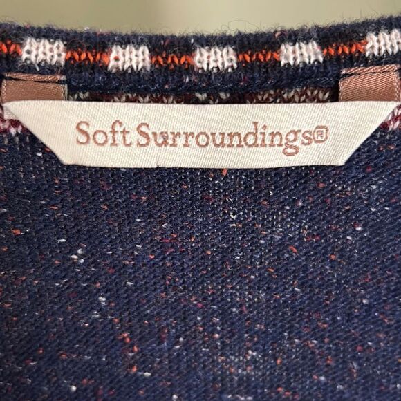 Soft Surroundings Blue Tweed SW Long Cardigan - Picture 3 of 7